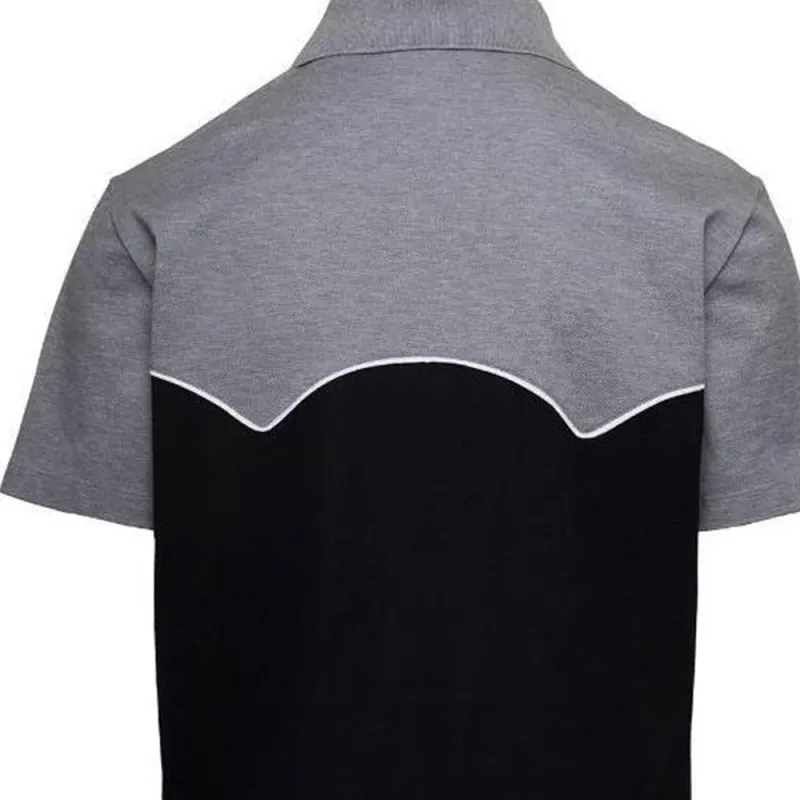 VERSACE Logo Embroidered Short-Sleeved Polo Shirt-3