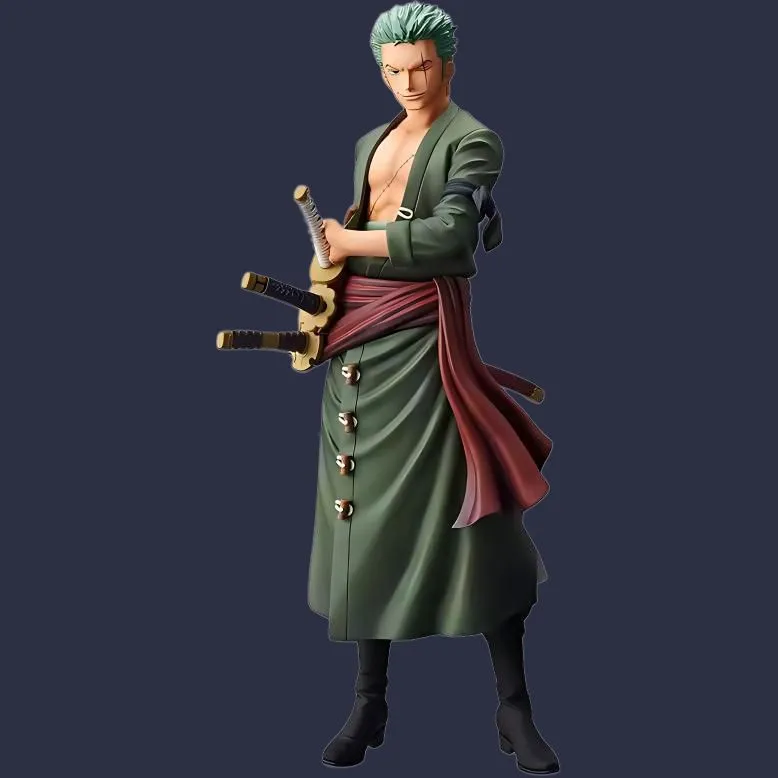 BANPRESTO Roronoa Zoro Glass Factory Ros Nero Zoro Regular Color Three Blade Flow Bonus Gifts-3