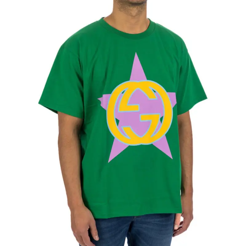 GUCCI Star Interlocking Gg T shirt-4