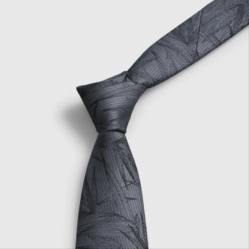 GOLDLION Polyester Ties Men's Gray/Navy Blue-49
