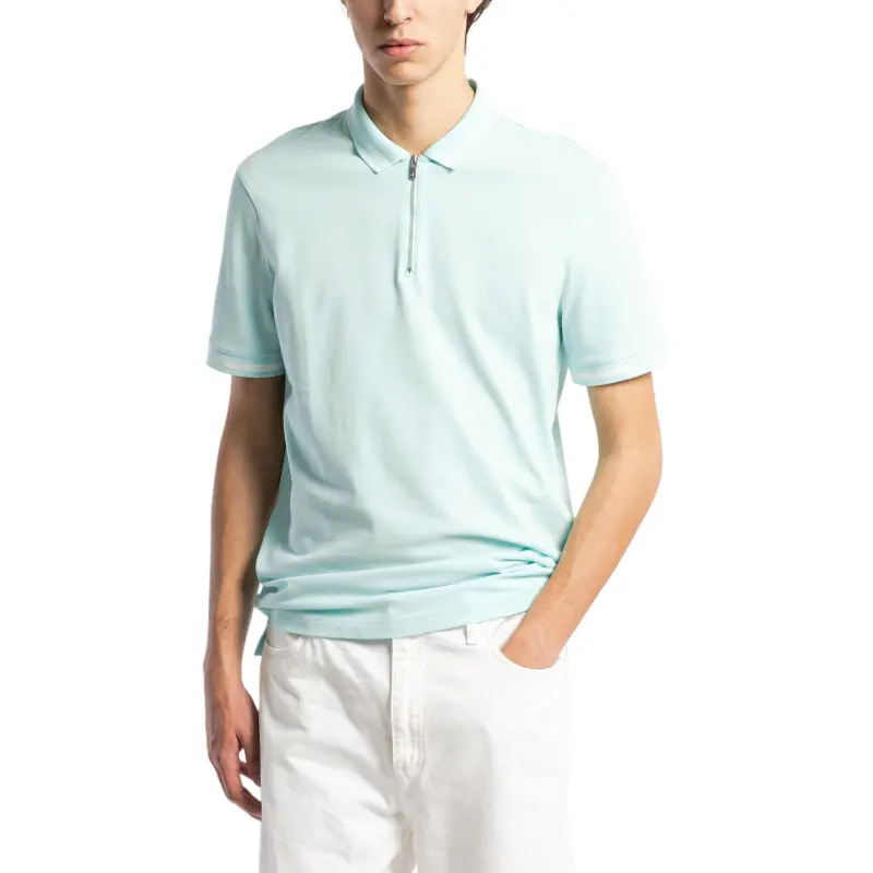 ARMANI EXCHANGE SS24 Polo Shirt Men's Light Blue-Green-2