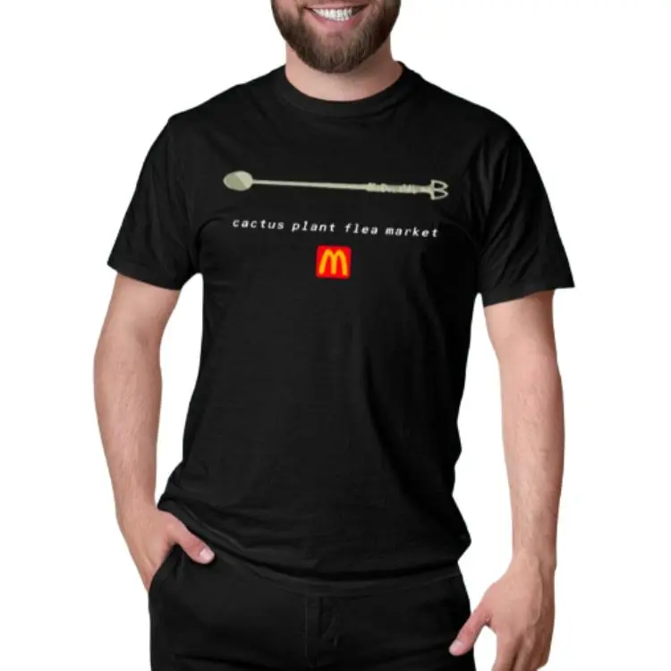 Cactus Plant Flea Market X McDonald's Coffee Stirrer T shirt-2