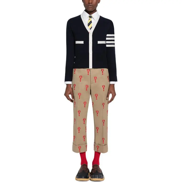 THOM BROWNE 4 Bar Cashmere Cardigan-2