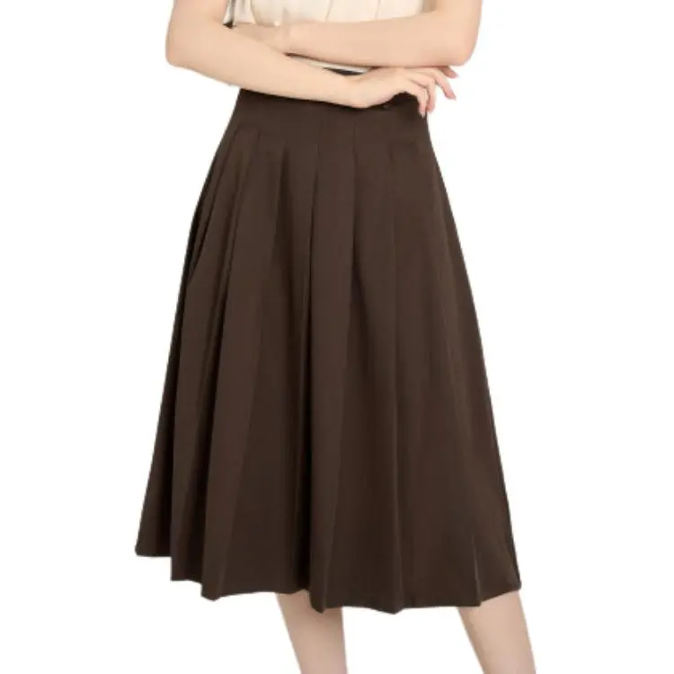 Beautiful Wardrobe Casual Long Skirt Women's Coffee-2
