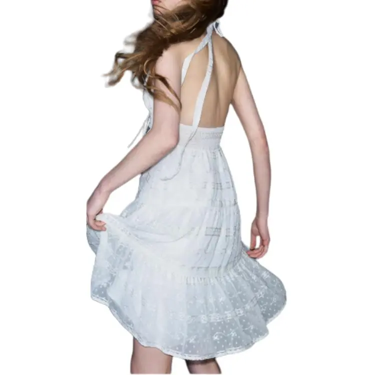 DeleteEX Slip Dresses Women's White-2