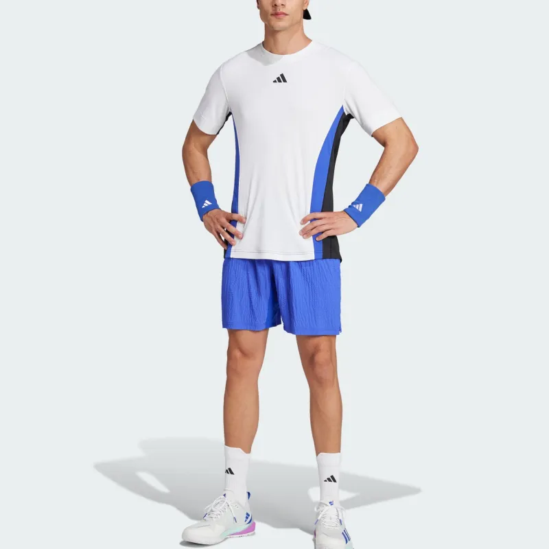 Adidas Free Shipping With AdiClub Tennis Pro 7-inch Seersucker Shorts-1