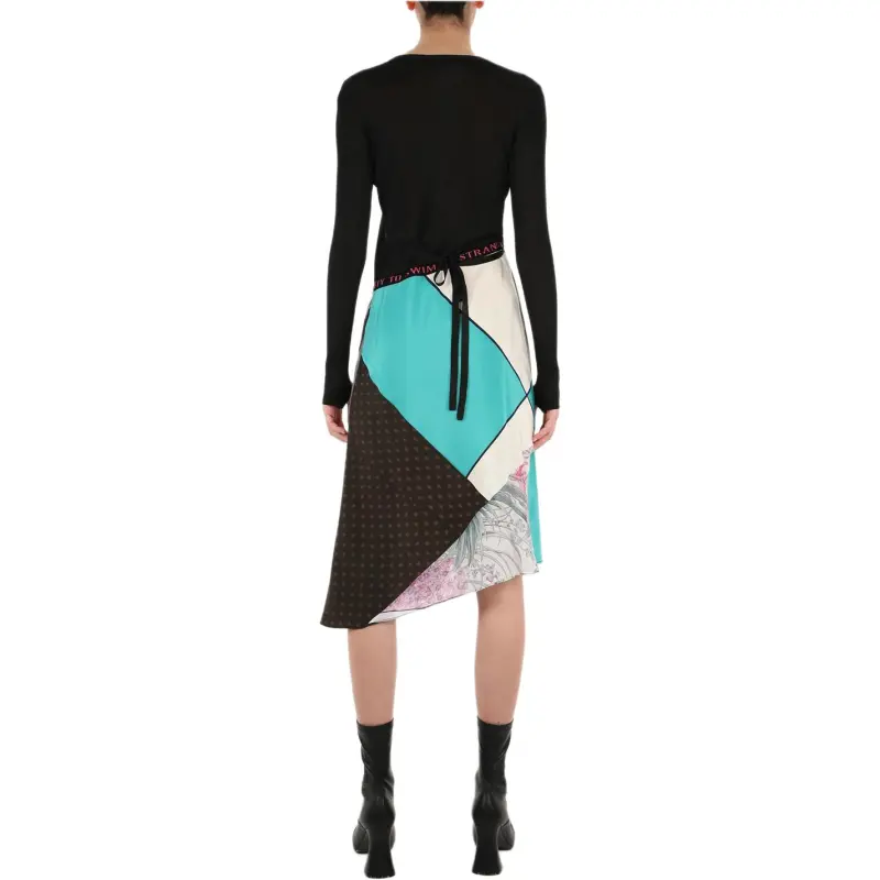 Marine Serre Silk Scarves Hybrid Wrap Dress-1