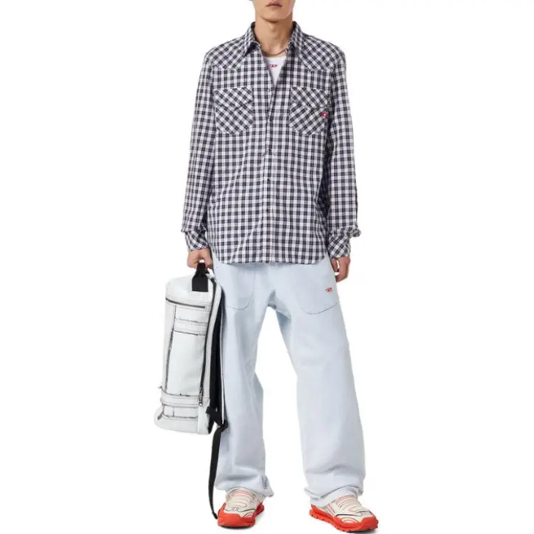 DIESEL Shirts Men Gray-4