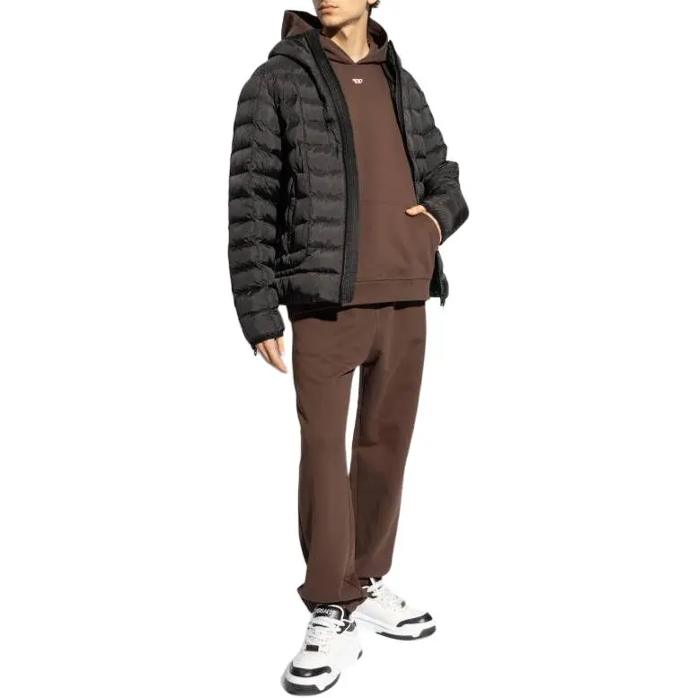 DIESEL Logo patch Cotton Track Pants-1