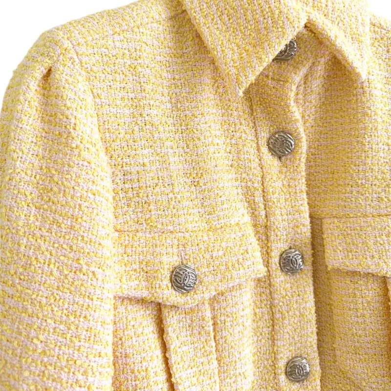 CHANEL Jackets Women's Yellow-3