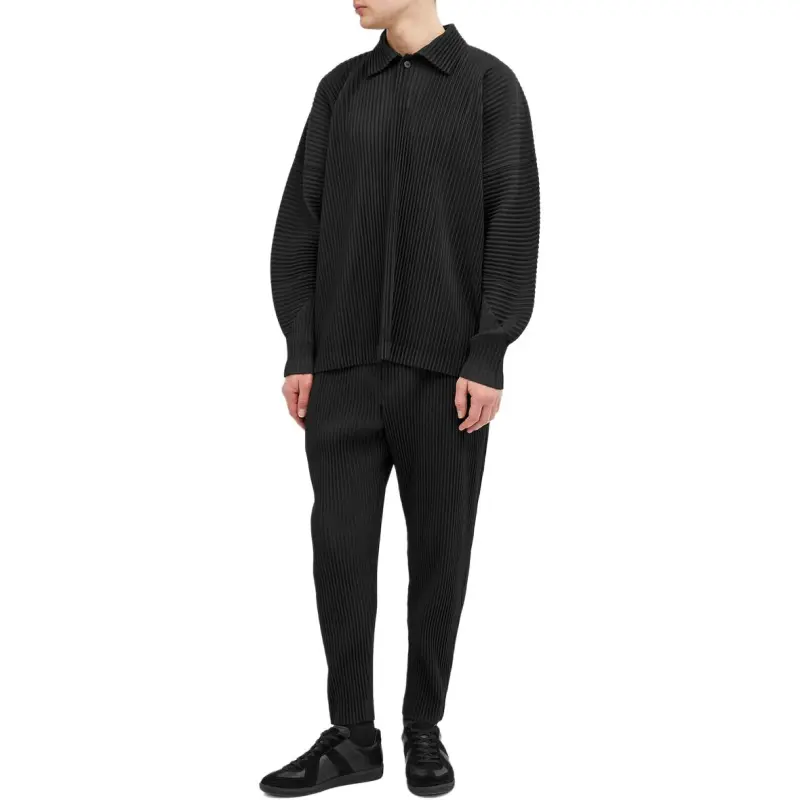 Homme Plissé Issey Miyake FW24 Polo Shirt Men's Black-1