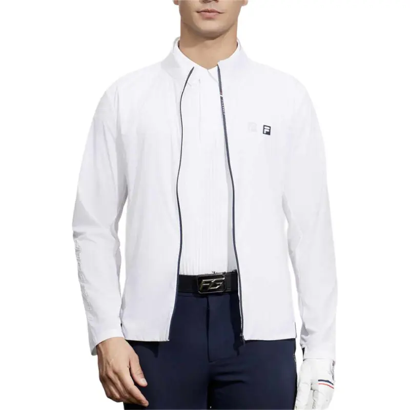FILA Golf Series Woven Coat Men's Jade White-4