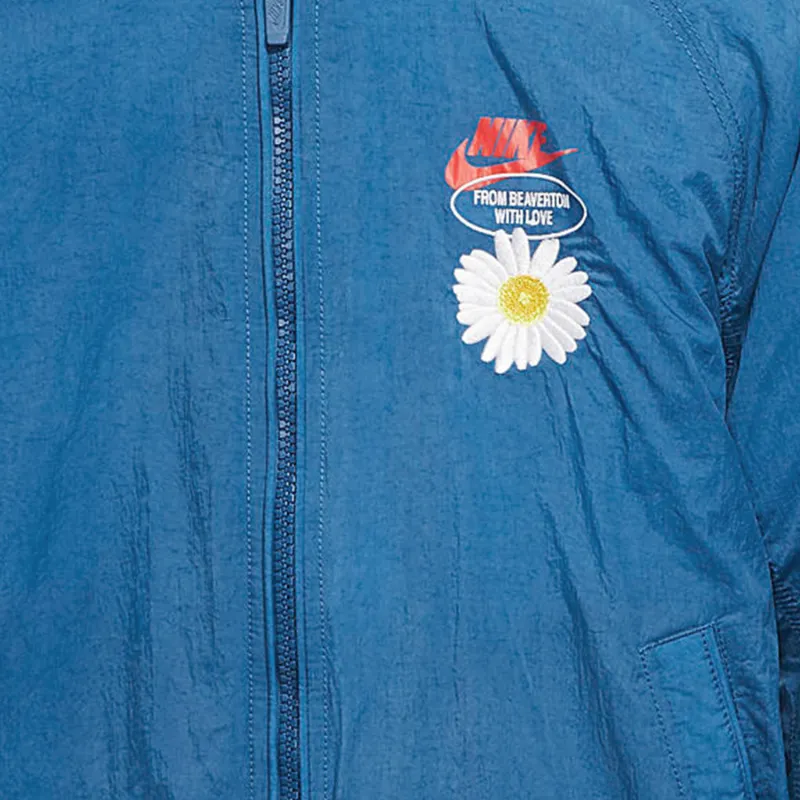 Nike Puffer Jackets Men Blue-3
