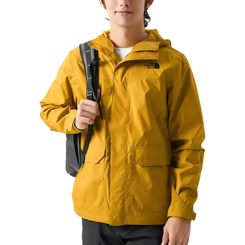 THE NORTH FACE Outdoor Hiking Waterproof And Windproof Windbreaker Jacket Men's Yellow-1
