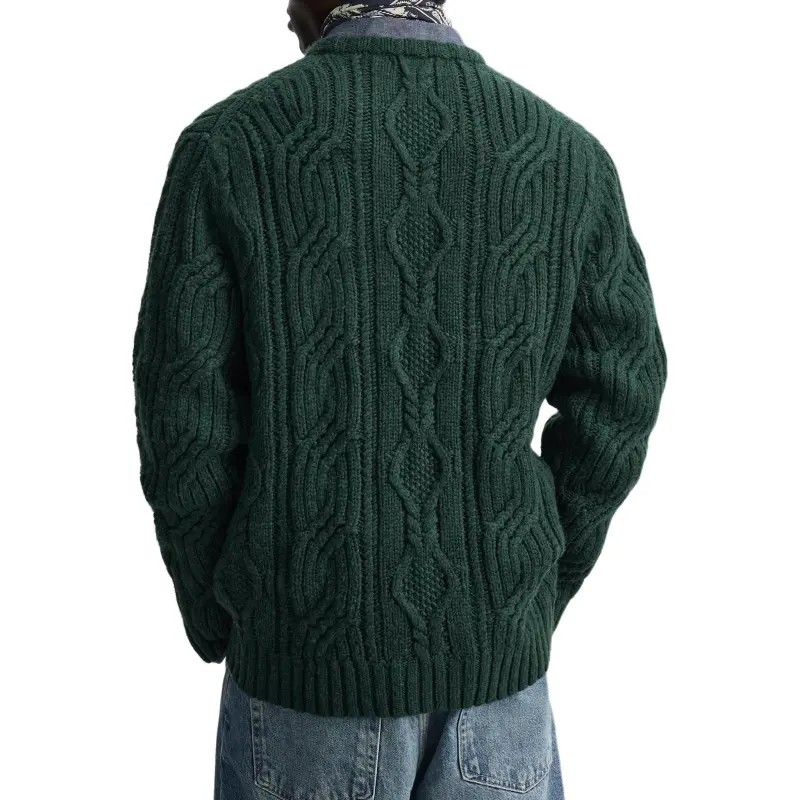 ZARA Sweaters Men Green-6