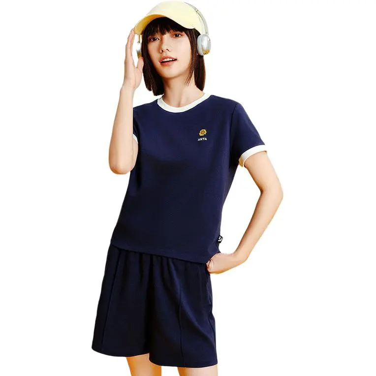 Anta x CHAOJIZHIWU,LIANMINGKUAN Life Collection Casual Suit Women's Active Sunflower/Maya Blue-1