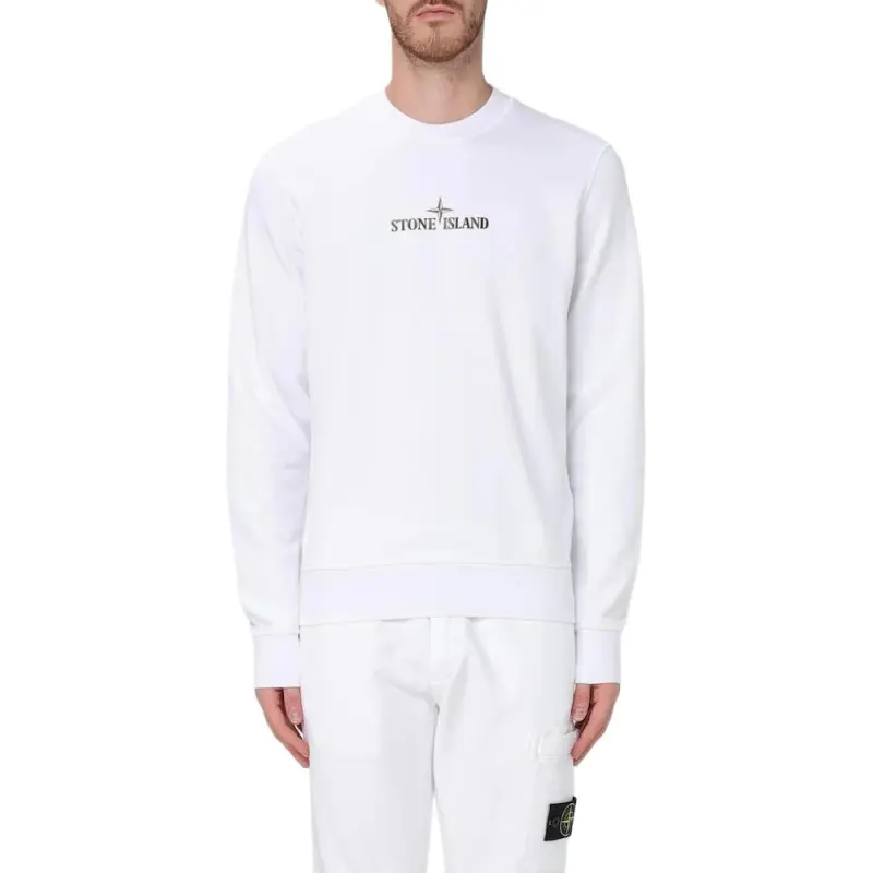 STONE ISLAND Logo Embossed Crewneck Sweatshirt-3
