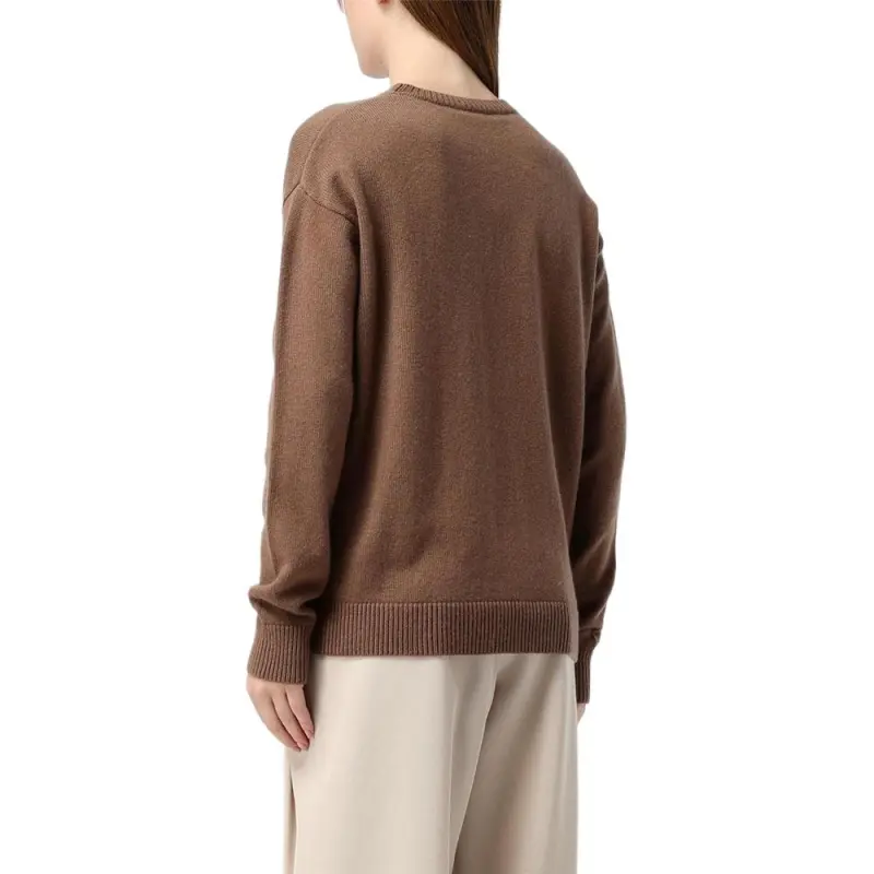 MaxMara Logo Embellished Crewneck Jumper-3