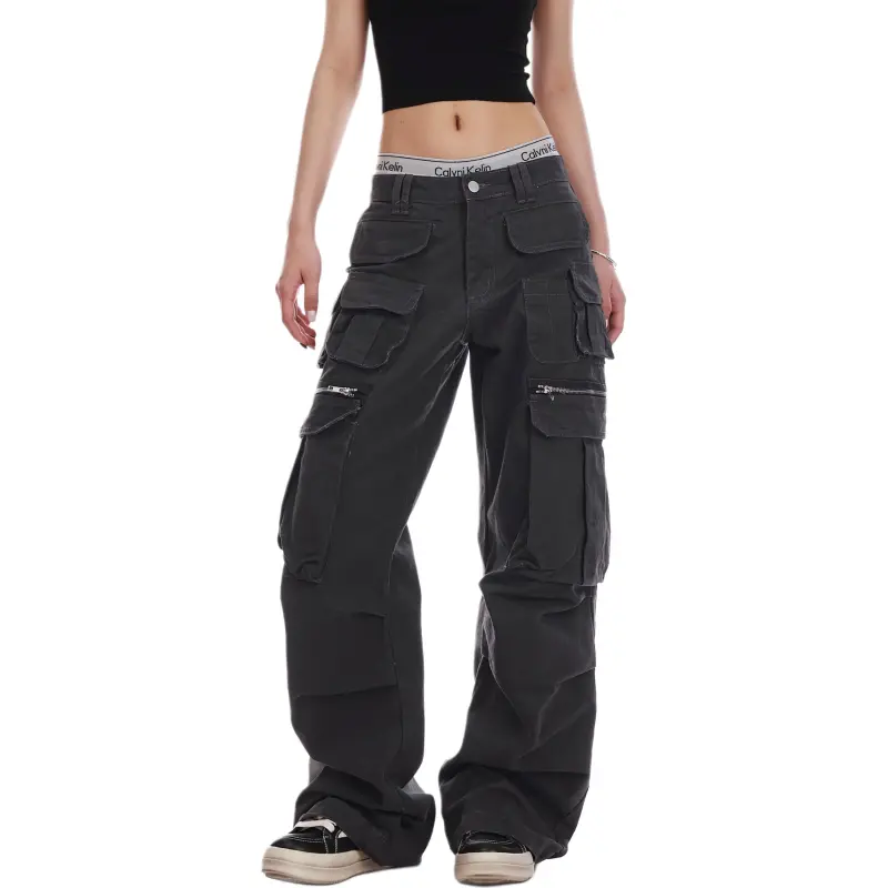 VINMUK Cargo Pants Unisex Dark Gray-6
