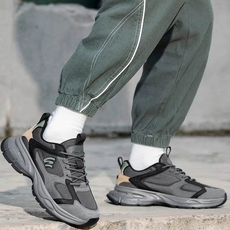 WALK SOUL Low-Top Travel Shoes Men's Black Rock Gray-11