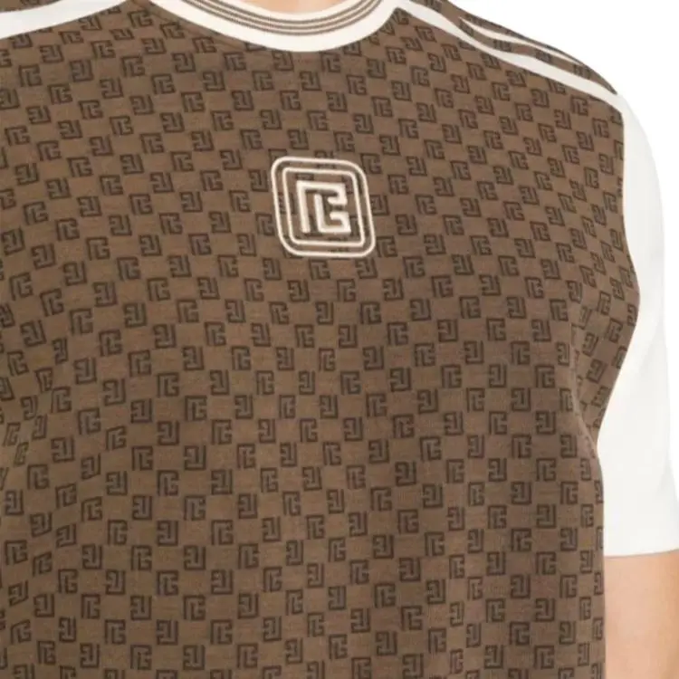 BALMAIN T-Shirts Men Brown-4
