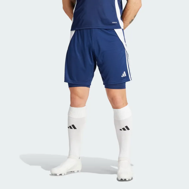 Adidas Tiro 24 Training 2-In-1 Shorts Sports Shorts Unisex Marine Blue-2