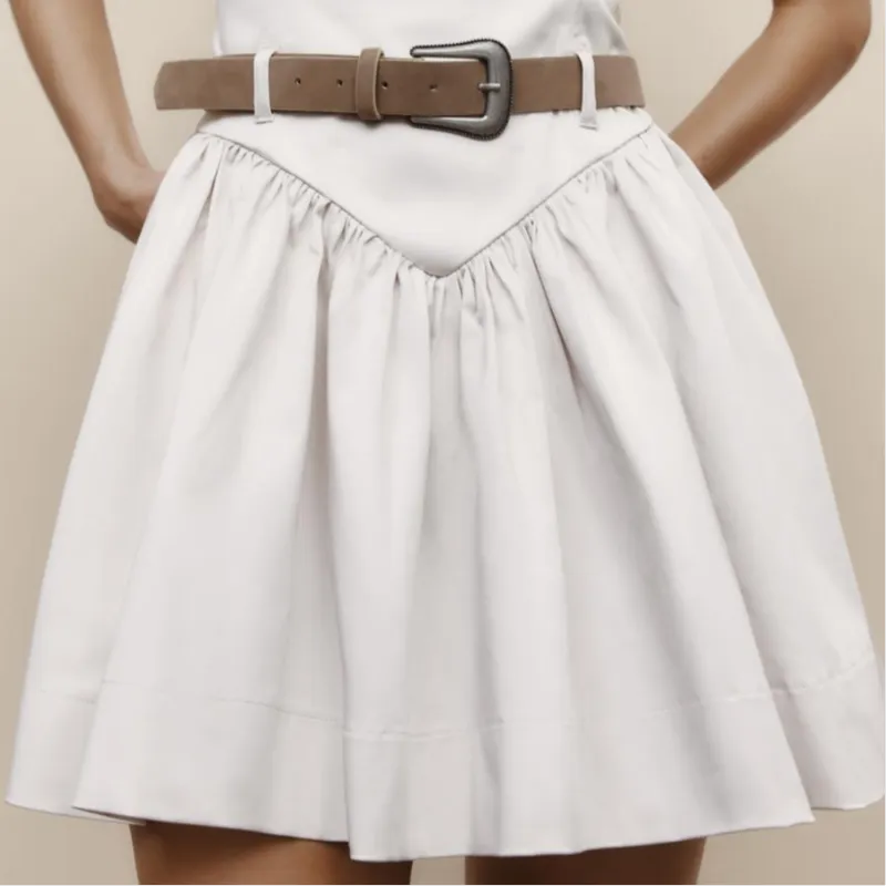 ZARA Sleeveless Dress Women's Beige-4