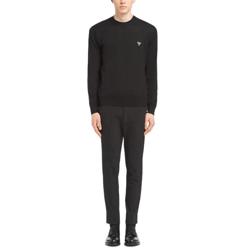 PRADA Long Sleeved Crewneck Knitted Jumper-3