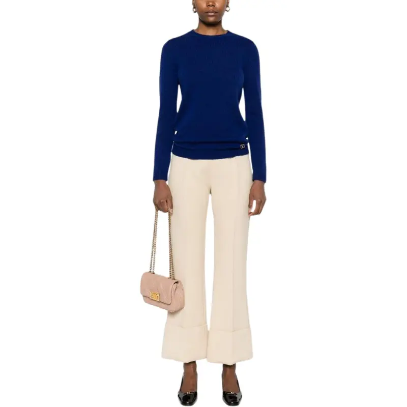 Valentino Cashmere Sweater Women's Marine Blue-1