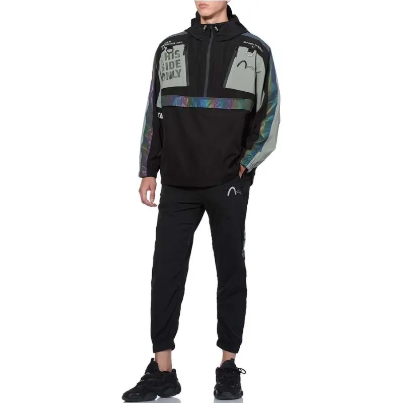 EVISU SS20 Jacket Men's Black/Deep Grass Green-9