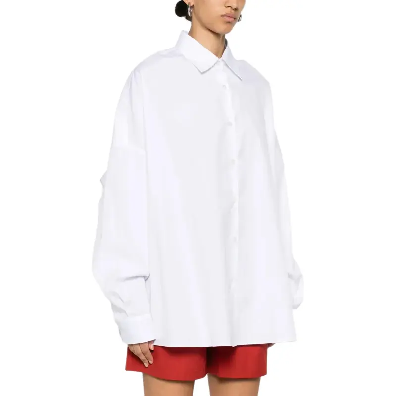 DRIES VAN NOTEN Oversized Button Up Shirt White-2