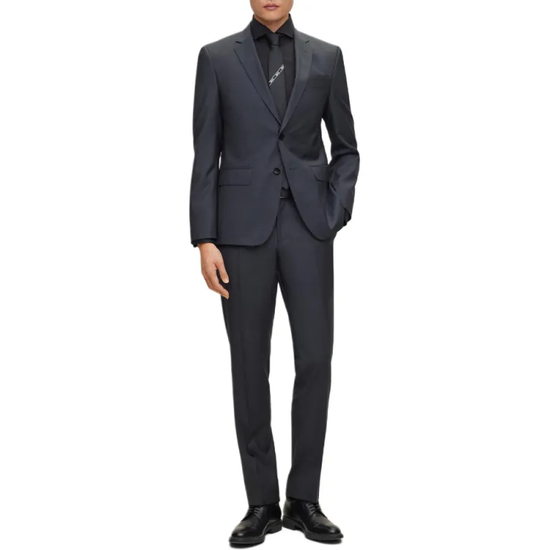 HUGO BOSS Slim-Fit Two-Piece Suit In Wool Business Suits Men's Dark Gray-5