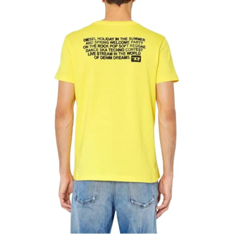DIESEL T-Shirts Men Yellow-3