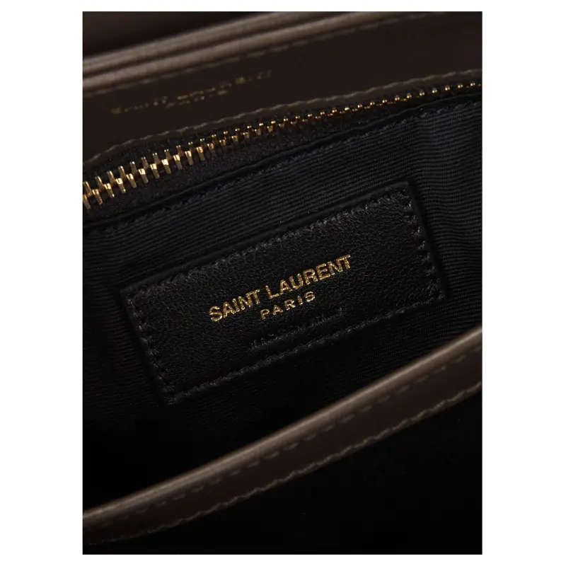 SAINT LAURENT Quilting Calfskin Crossbody Bag Shoulder Bag Women's Light Musk-5