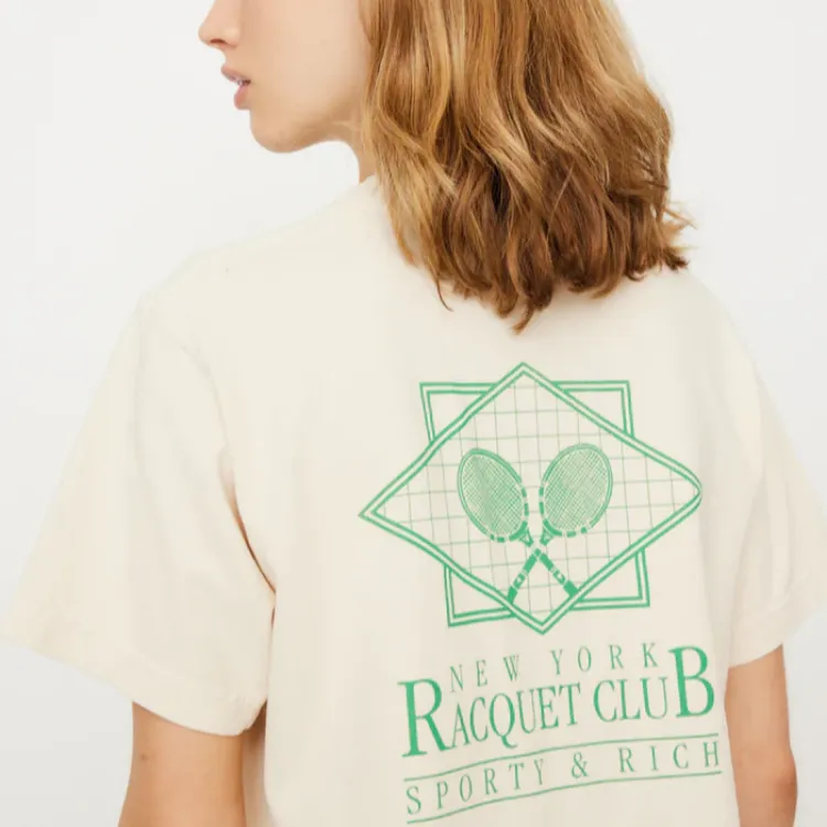 SPORTY & RICH Graphic print Cotton T shirt-4
