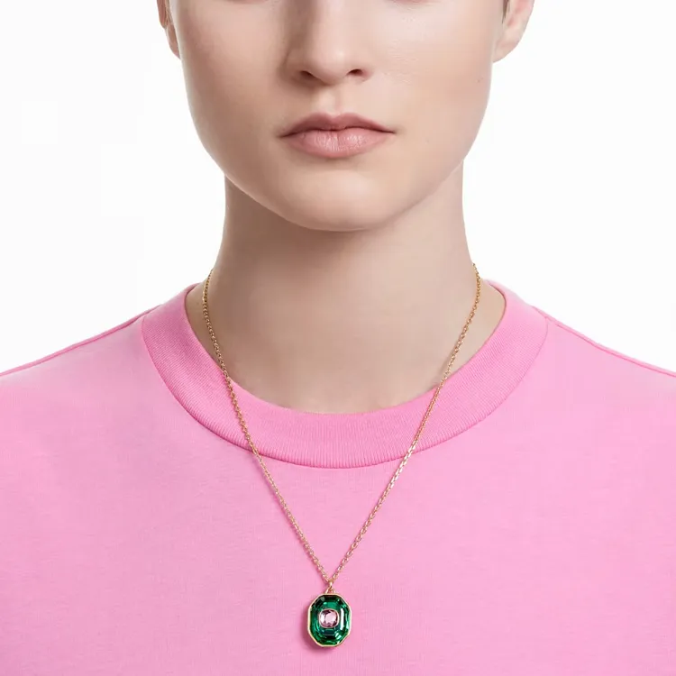 Swarovski Chroma Gold Plated Necklaces Women's-2
