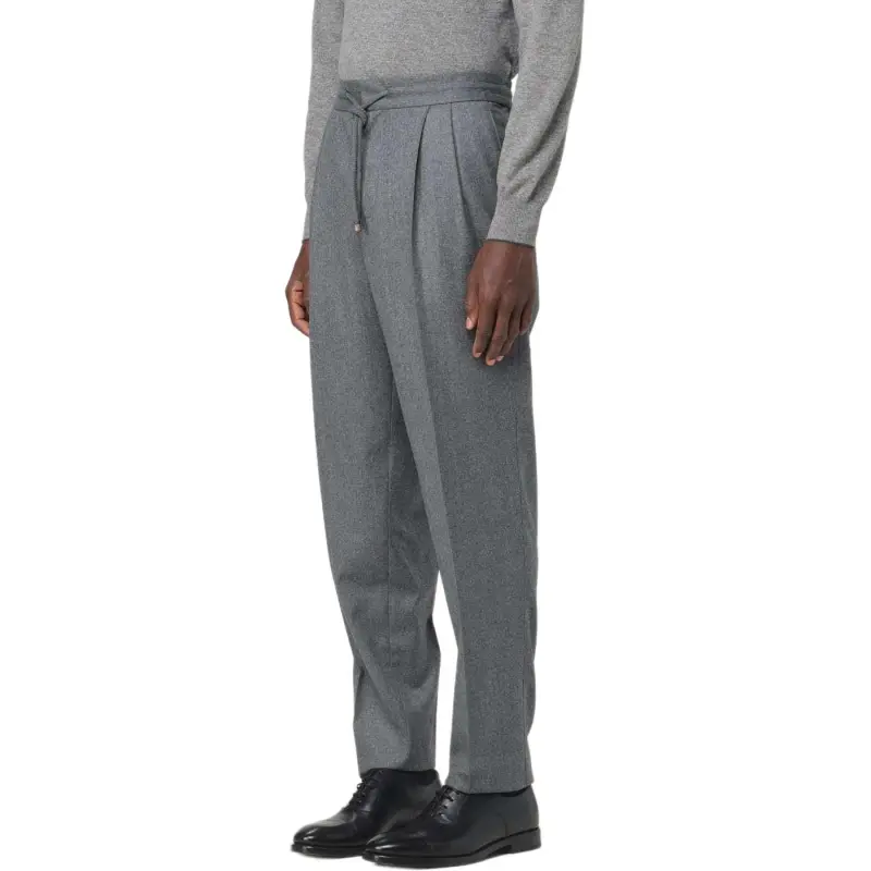 Brunello Cucinelli Pleated Tapered Leg Trousers-5