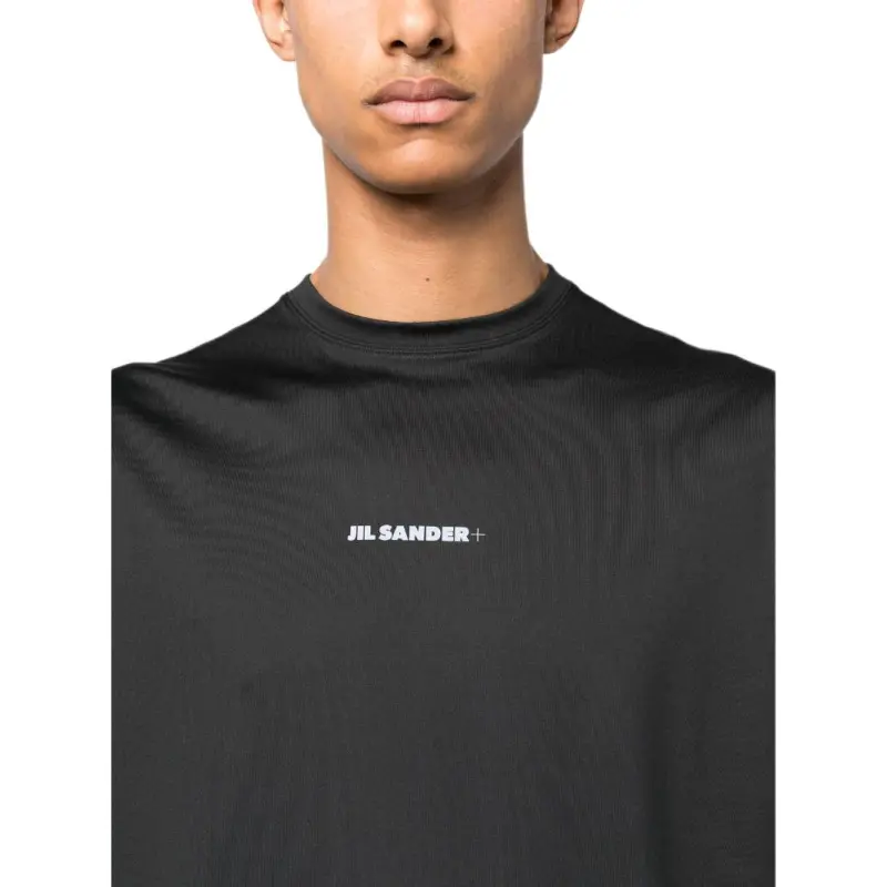 JIL SANDER + Logo Printed Crewneck T Shirt-4