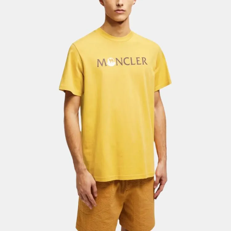 Moncler T Shirts Men Yellow-2