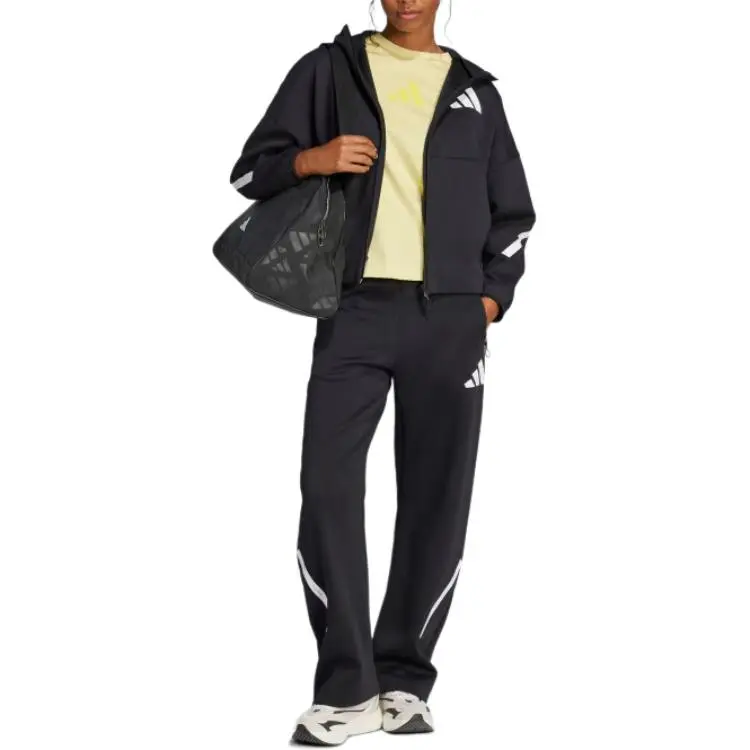 Adidas Z.N.E. Full Zip Hoodie Black/White-2
