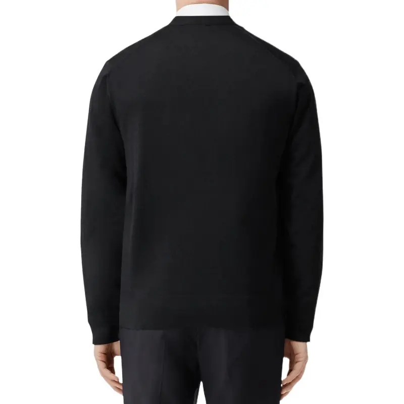Burberry Wool And Silk V Neck Cardigan-3