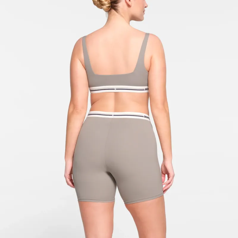 SKIMS FITS EVERYBODY Series LOGO BIKE SHORT Leggings Women's SMOKE/Gray-1