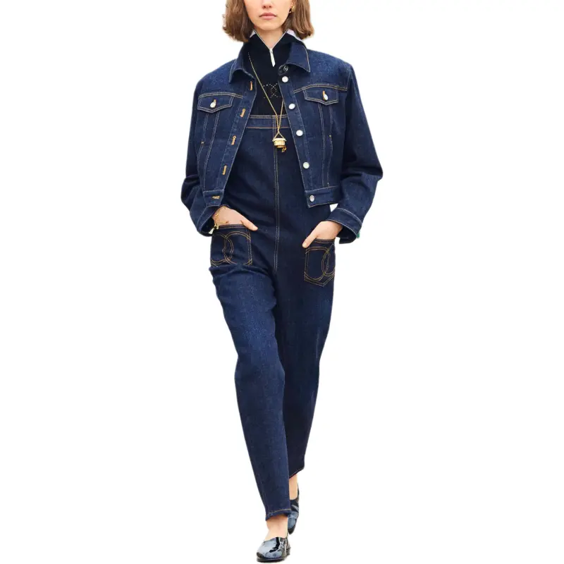 CHANEL Jumpsuits Women's Blue-2