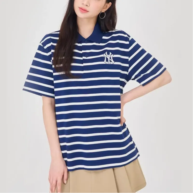 MLB Polo Shirt Unisex Light Navy Blue-3