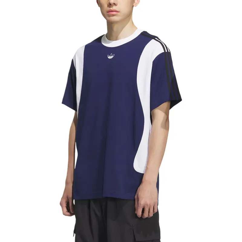 Adidas Originals SS25 T Shirt Unisex Dark Blue/White-3