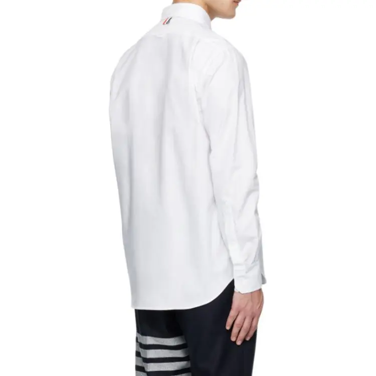THOM BROWNE Embroidered snake Cotton Shirt-4
