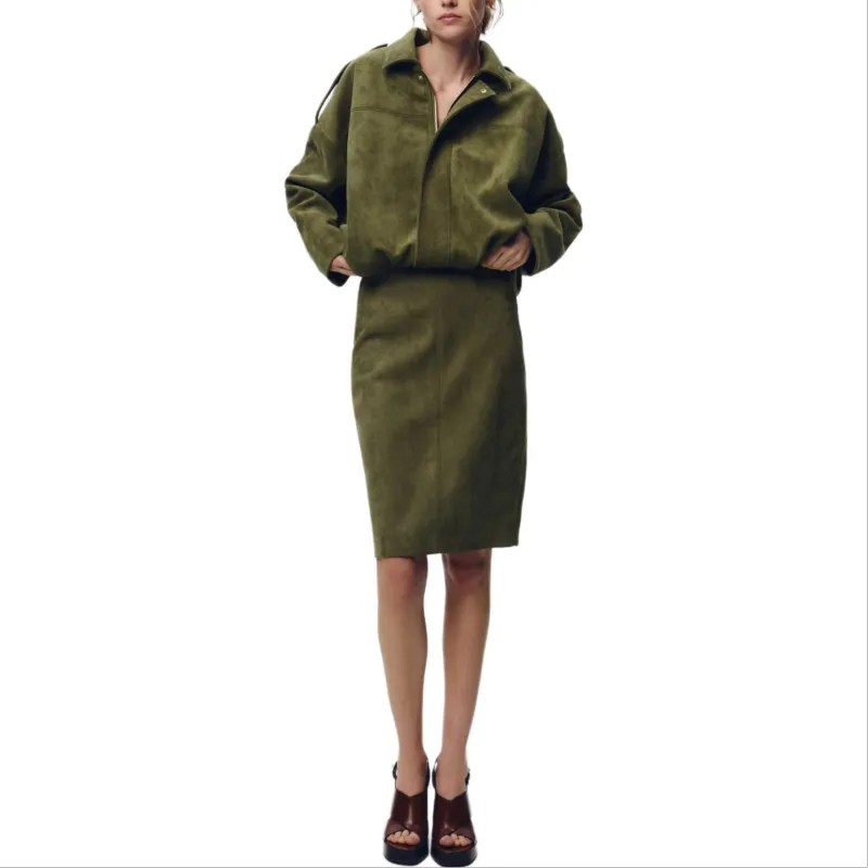 ZARA Casual Short Skirts Women's Medium Khaki-3