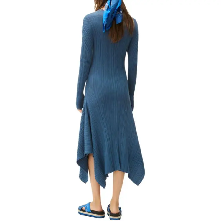 KENZO Long-Sleeved Dresses Women's Blue-3