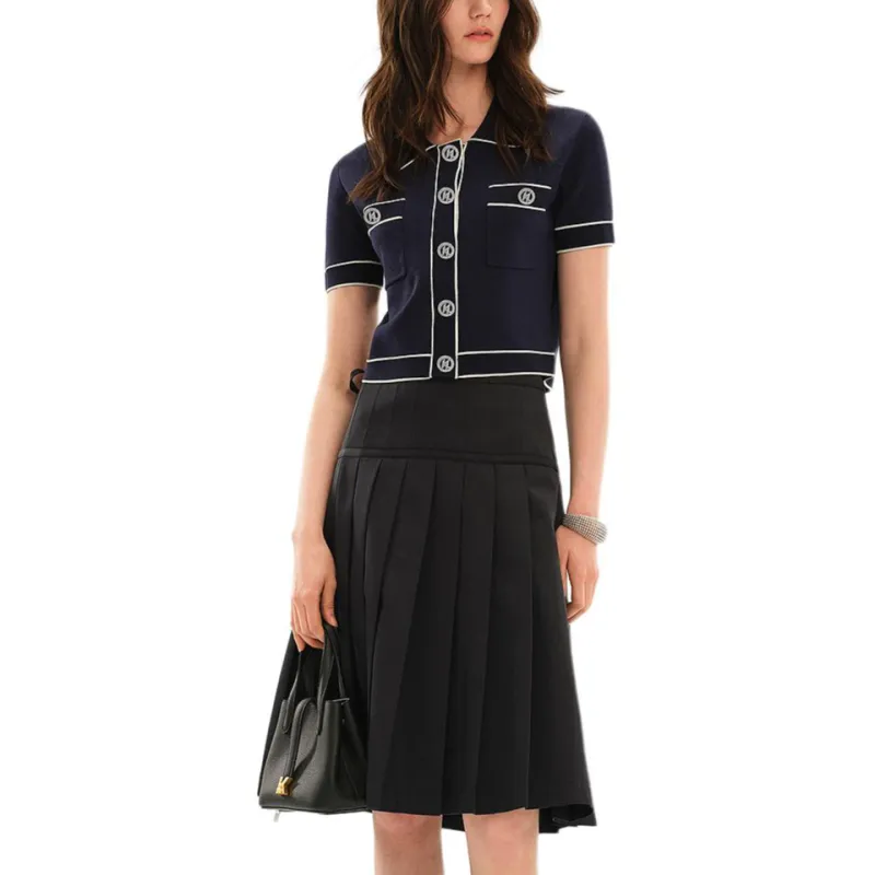 KARL LAGERFELD SS25 Knitwear Women's Navy Blue-2