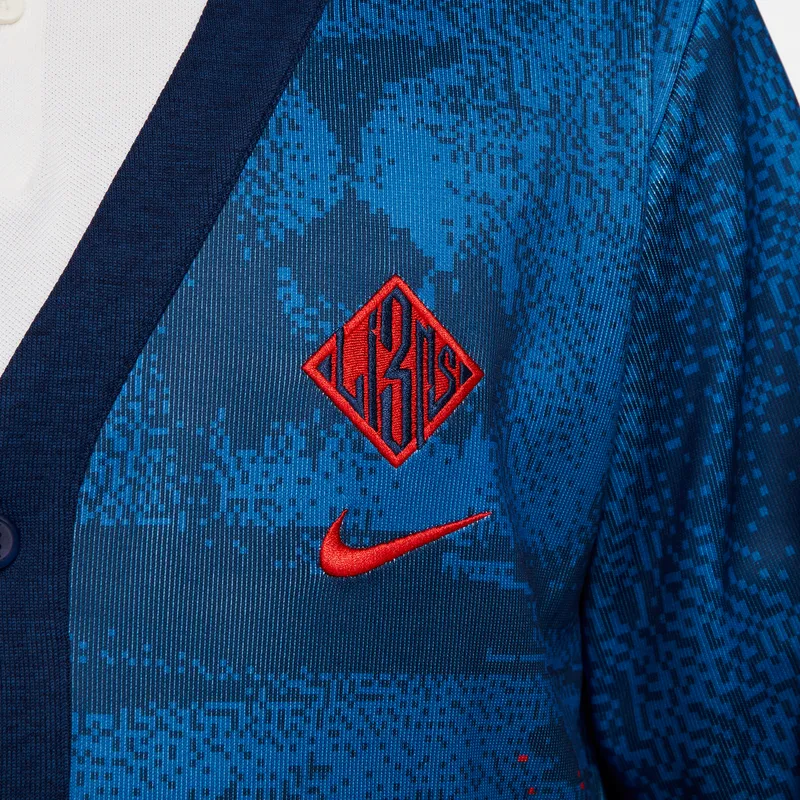 Nike Dri Fit Soccer Jerseys Men Space Blue/Challenge Red/Challenge Red-5